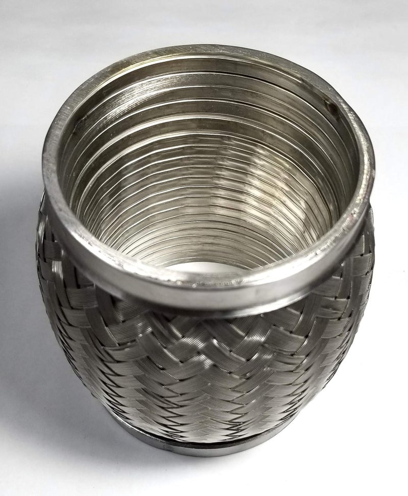 Ticon 1.75" Exhaust Flex Coupling Joint Bellow with Interlock Liner - SS304 - Stainless Steel 1.75" x 4" OAL - Image 2